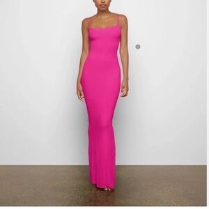 NWT - Rare Skims Soft Lounge Slip Dress in the color Hot Pink